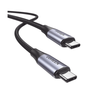 cable usb c a usb c 3.2 thunderbolt | 1 metro | 240w | 10 gbps | 480 mbps | soporta video 4k@60hz| chip e market inteligente | carcasa de aluminio | nylon trenzado | blindaje de 4 capas.
