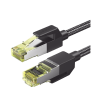 cable ethernet cat7 classâ… f/ftp redondo con malla de nylon 3 metros