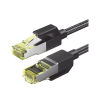 cable ethernet cat7 classâ… f/ftp redondo con malla de nylon 5 metros
