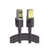 cable ethernet cat7 classâ… f/ftp redondo con malla de nylon 5 metros