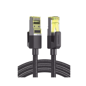 cable ethernet cat7 classâ… f/ftp redondo con malla de nylon 5 metros