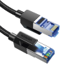 cable ethernet cat8 classâ… f/ftp redondo con malla de nylon 1 metro