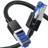 cable ethernet cat8 classâ… f/ftp redondo con malla de nylon 1 metro