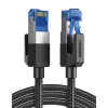 cable ethernet cat8 classâ… f/ftp redondo con malla de nylon 1 metro