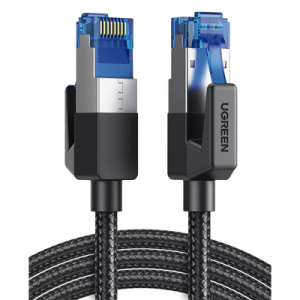cable ethernet cat8 classâ… f/ftp redondo con malla de nylon 2 metros
