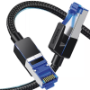 cable ethernet cat8 classâ… f/ftp redondo con malla de nylon 5 metros