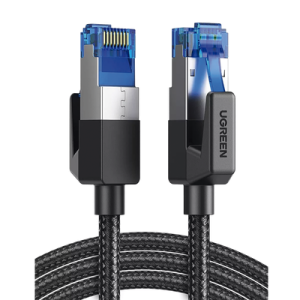 cable ethernet cat8 classâ… f/ftp redondo con malla de nylon 5 metros