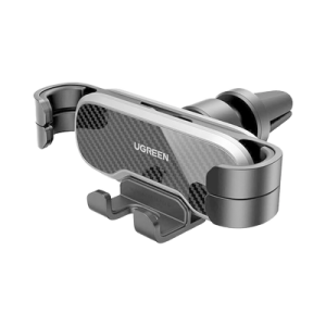 soporte de teléfono para rendija de ventilación | tecnología gravity drive | rotación de 360° | suspensión por goma | 5 puntos de sujeción | compacto | ajustable | estable | compatible con rejilla de ventilaci