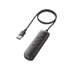hub usb a multipuertos / 4 puertos usb 3.0 (5gbps) / cable de 1 metro / indicador led / ideal para transferencia de datos / entrada tipo c para alimentar equipos de mayor consumo como discos duros / color negro / 4 en 1.