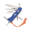 navaja victorinox multiherramienta swisstool con 18 funciones. azúl