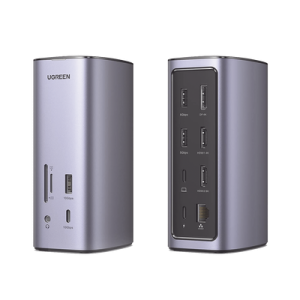 hub usb c (docking revodok pro) 12 en 1 | 2 usb a 3.0 | 1 usb c pd carga 100w | 1 usb a 3.1 | 1 usb c 3.1 | hdmi 4k | hdmi 8k ultra hd | display port 4k | rj45 (gigabit) | lector tarjeta sd + micro sd (tf) | jack audio 3.5mm.
