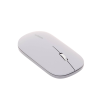 mouse inalámbrico 2.4 ghz | ultra delgado y silencioso | dpi 1000/1600/2000/4000 (ajustable) | alcance 10m | scroll de aluminio | adaptable a diferentes superficies | diseño suave al tacto | contiene receptor usb | color gris.