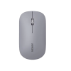 mouse inalámbrico 2.4 ghz | ultra delgado y silencioso | dpi 1000/1600/2000/4000 (ajustable) | alcance 10m | scroll de aluminio | adaptable a diferentes superficies | diseño suave al tacto | contiene receptor usb | color gris.