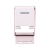 soporte para teléfono celular de aluminio / angulo ajustable / amplia compatibilidad con dispositivos de 4.7'' a 7.9'' / antideslizante / antiarañazos / plegable / color rosa