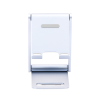 soporte para teléfono celular de aluminio / angulo ajustable / amplia compatibilidad con dispositivos de 4.7'' a 7.9'' / antideslizante / antiarañazos / plegable / color azul