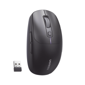 mouse gaming inalámbrico| 5000 dpi | 5 niveles de dpi |6 botones | recargable | tri modo usb/bt/2,4 ghz | diseño ergonómico | alta capacidad de batería | luz led | compatible con windows macos android ios linux.