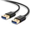cable usb a 3.0 a usb a 3.0 / 3 metros / macho a macho / conector niquelado / núcleo de cobre estañado / blindaje múltiple / velocidad 5gbps / no requiere controlador / compatible con usb 2.0 y usb 1.1