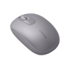 mouse inalámbrico 2.4g 800/1200/1600/2400 dpi | función de 3 botones | alcance 10m | silencioso | ergonómico | anti caída y anti interferencias | batería alcalina aa incluida | color grey.