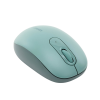 mouse inalámbrico 2.4g 800/1200/1600/2400 dpi | función de 3 botones | alcance 10m | silencioso | ergonómico | anti caída y anti interferencias | batería alcalina aa incluida | color green.