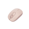 mouse inalámbrico 2.4g 800/1200/1600/2400 dpi | función de 3 botones | alcance 10m | silencioso | ergonómico | anti caída y anti interferencias | batería alcalina aa incluida | color dusty pink.