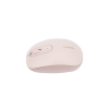 mouse inalámbrico 2.4g 800/1200/1600/2400 dpi | función de 3 botones | alcance 10m | silencioso | ergonómico | anti caída y anti interferencias | batería alcalina aa incluida | color dusty pink.