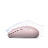 mouse inalámbrico 2.4g 800/1200/1600/2400 dpi | función de 3 botones | alcance 10m | silencioso | ergonómico | anti caída y anti interferencias | batería alcalina aa incluida | color dusty pink.