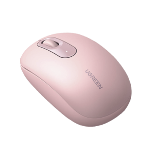 mouse inalámbrico 2.4g 800/1200/1600/2400 dpi | función de 3 botones | alcance 10m | silencioso | ergonómico | anti caída y anti interferencias | batería alcalina aa incluida | color dusty pink.
