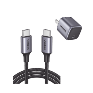 kit de cargador de 20w y cable usb c / incluye 1 pza 90902 / 1 pza 50150 / tecnología inteligente / carga rápida / cable de 1 metro / carcasa de aluminio / nylon trenzado