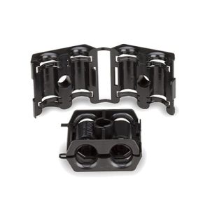 sujetador doble para cable con diámetro de 9 a 12 mm. paquete de 10 piezas