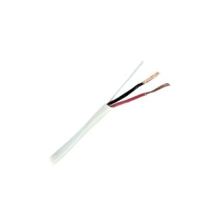 bobina de 305 metros / 2 x 18 awg / cable / blanco / para aplicaciones de alarma / audio / control de acceso / certificado ul / resistente al fuego / para interior.