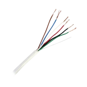 bobina de cable de 152 metros de 6 x 20 awg / blindado / color blanco / aplicaciones en control de acceso, audio e instrumentación