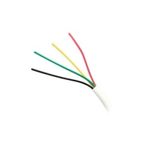 bobina de cable de 305 metros , 4 x 18 awg , aislamiento individual de policloruro de vinilo (pvc), con propiedades antiflama, para aplicaciones en sistemas de seguridad.