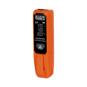 medidor compacto láser de distancias. rango: 5.1 cm a 30.5 m / opción cm o pulg. o combinado / clip para bolsillo.