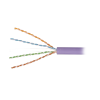 bobina de cable blindado f/utp de 4 pares, z max, cat6a, soporte de aplicaciones 10gbase t, ls0h (libre de gases toxicos), color violeta, 305m