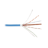 bobina de cable blindado f/utp de 4 pares, z max, cat6a, soporte de aplicaciones 10gbase t, cmr (riser), color azul, 305m