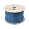 bobina de cable blindado f/utp de 4 pares, z max, cat6a, soporte de aplicaciones 10gbase t, cmr (riser), color azul, 305m