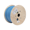bobina de cable blindado f/utp de 4 pares, z max, cat6a, soporte de aplicaciones 10gbase t, cmr (riser), color azul, 305m