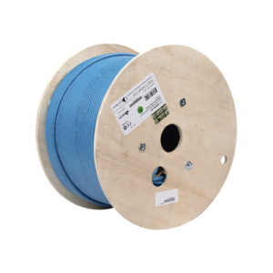 bobina de cable blindado f/utp de 4 pares, z max, cat6a, soporte de aplicaciones 10gbase t, cmr (riser), color azul, 305m