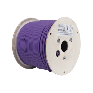 bobina de cable u/utp de 4 pares, z max, cat6a, soporte de aplicaciones 10gbase t, ls0h, color violeta, 305m
