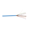 bobina de cable utp reelex, de 4 pares, alto desempeño cat6, pvc (cm), color azul, 23 awg, 305m