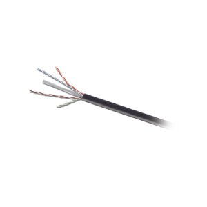 bobina de cable utp de 4 pares, para exterior con gel, cat6 (23 awg), industrial para climas extremos, enterrado directo, color negro, 305 m