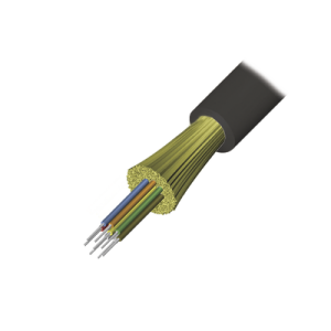 cable de fibra Óptica de 4 hilos, interior/exterior, loose tube, no conductiva (dieléctrica), ls0h, monomodo os1/os2 9/125, 1 metro