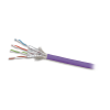 bobina de cable blindado s/ftp de 4 pares, cat7a, inmune a ruido e interferencias, ls0h (bajo humo, cero halógenos), color violeta, 305 m