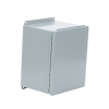 gabinete de bisagra continua nema 12; ip66 de uso en intemperie, 305 x 254 x 203 mm, de acero, color gris