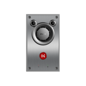 intercomunicador ip, altavoz 10w, 2 relevadores con botón para llamada, anti vandálico, ip66 e ik10, poe