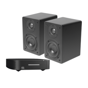 kit amplificador vssl de 1 zona + altavoz de estantería color negro de truaudio