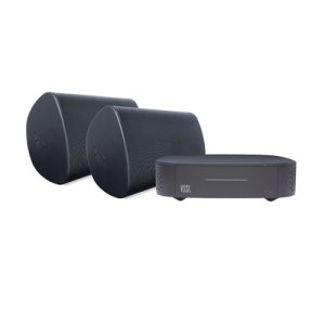 kit amplificador vssl a1x | 2 bocinas para montaje superficial de 6in de truaudio modelo op6bk | color negro ip66