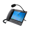 teléfono ip android 9.0 empresarial para voceo 20 líneas sip, pantalla táctil, wi fi y bluetooth, poe, voceo/ musica por multicast, puertos gigabit, soporta recepción de video.