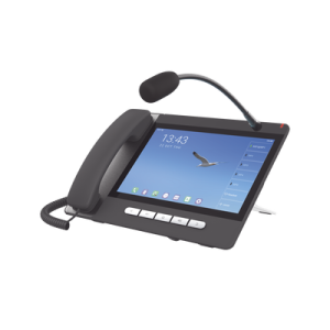 teléfono ip android 9.0 empresarial para 20 líneas sip, pantalla táctil, wi fi y bluetooth, poe, hasta 112 botones dss, puertos gigabit, soporta recepción de video.