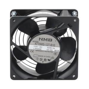 ventilador axial compacto, de 4 pulgadas, 49 cfm, 115 vca, de acero, color negro